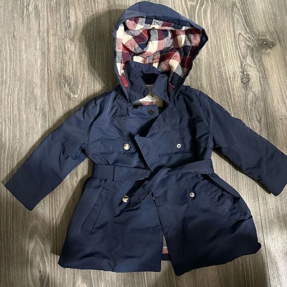 Zara girl navy blue button up jacket size 12-18 months - Picture 4 of 4